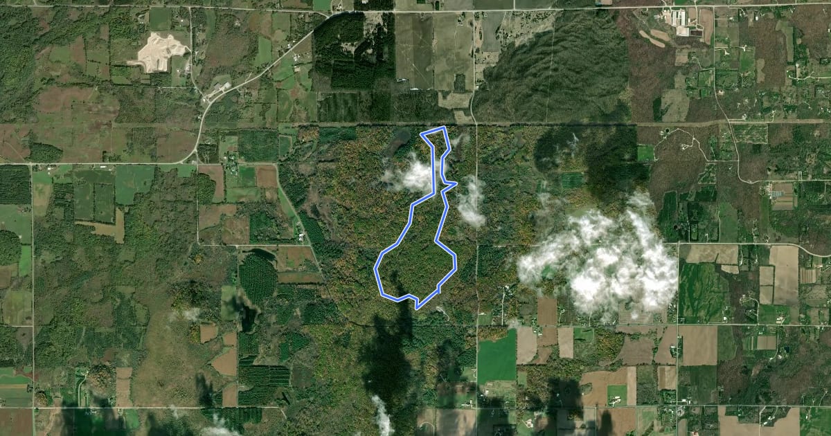 Маршрут Parnell Tower Trail на спутниковом снимке