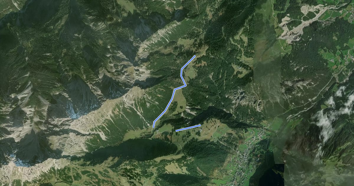 Маршрут Parpfienz Trail на спутниковом снимке