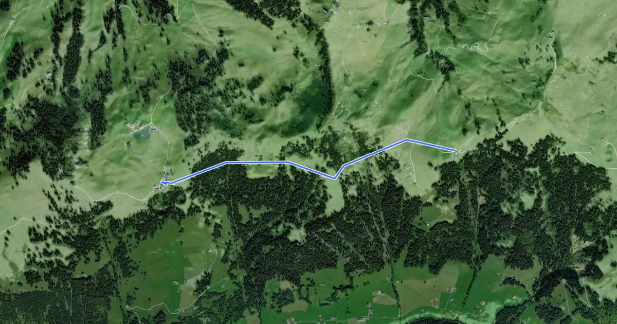 Маршрут Parwengen - Hornberg на спутниковом снимке