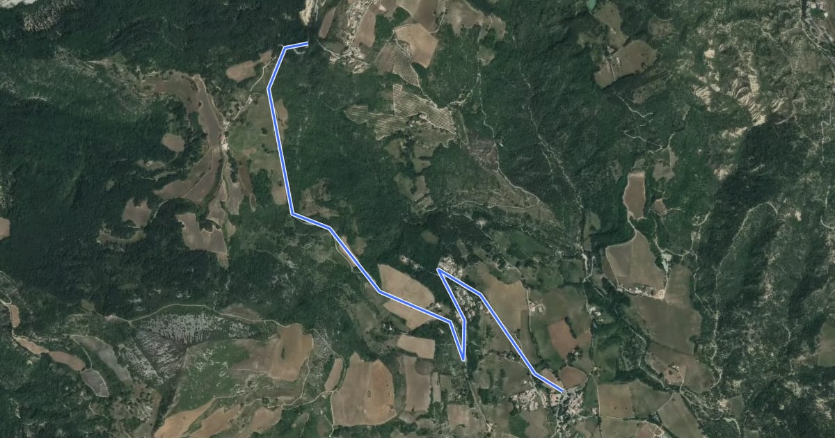 Маршрут Pas de Bonnet (886 m) depuis Champtercier на спутниковом снимке