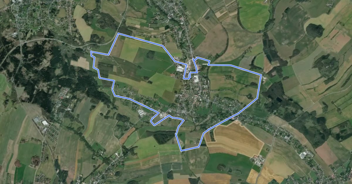 Маршрут Pascherrunde Leutersdorf на спутниковом снимке