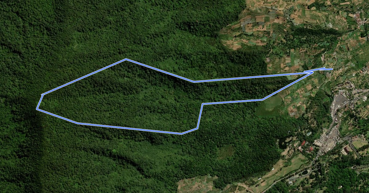Маршрут Pasir Gegerbentang Loop на спутниковом снимке
