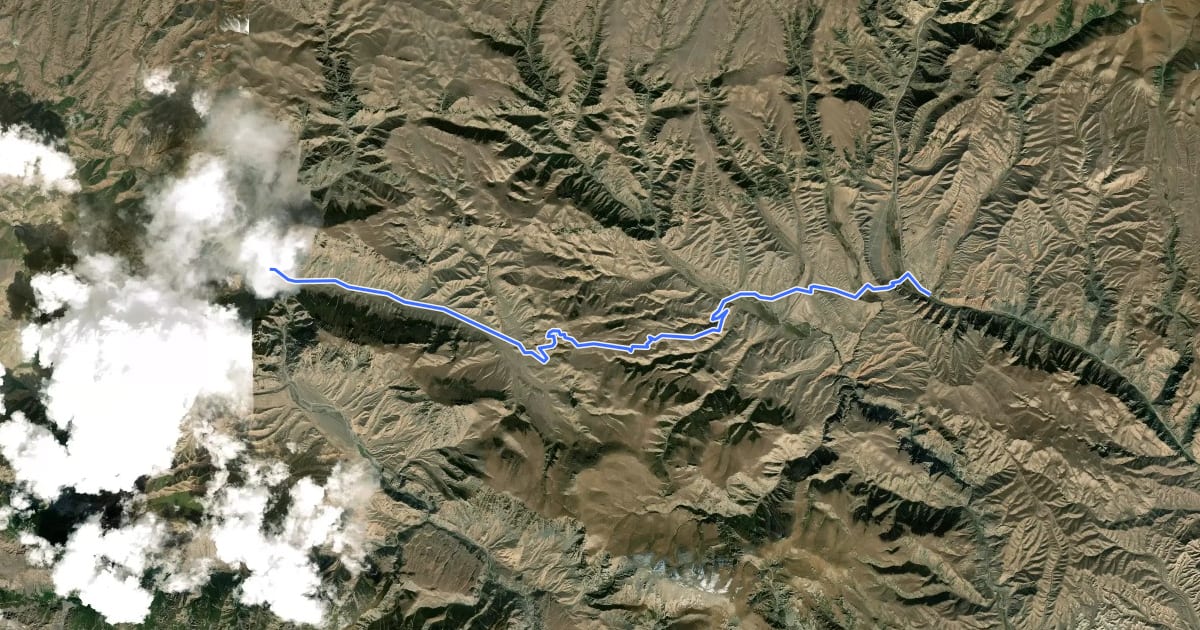 Маршрут Pass 3020m на спутниковом снимке