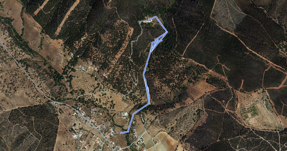 Маршрут Passadiços da Serra d’Ossa на спутниковом снимке