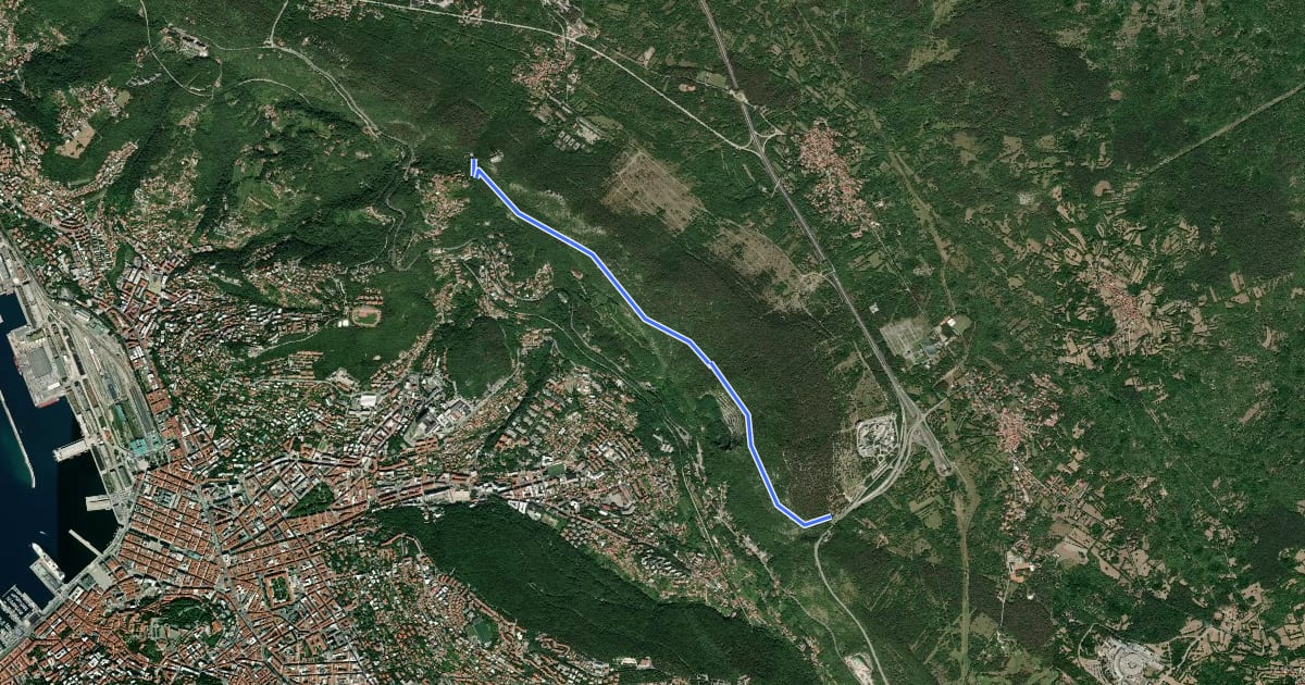 Маршрут Passeggiata De Rin на спутниковом снимке
