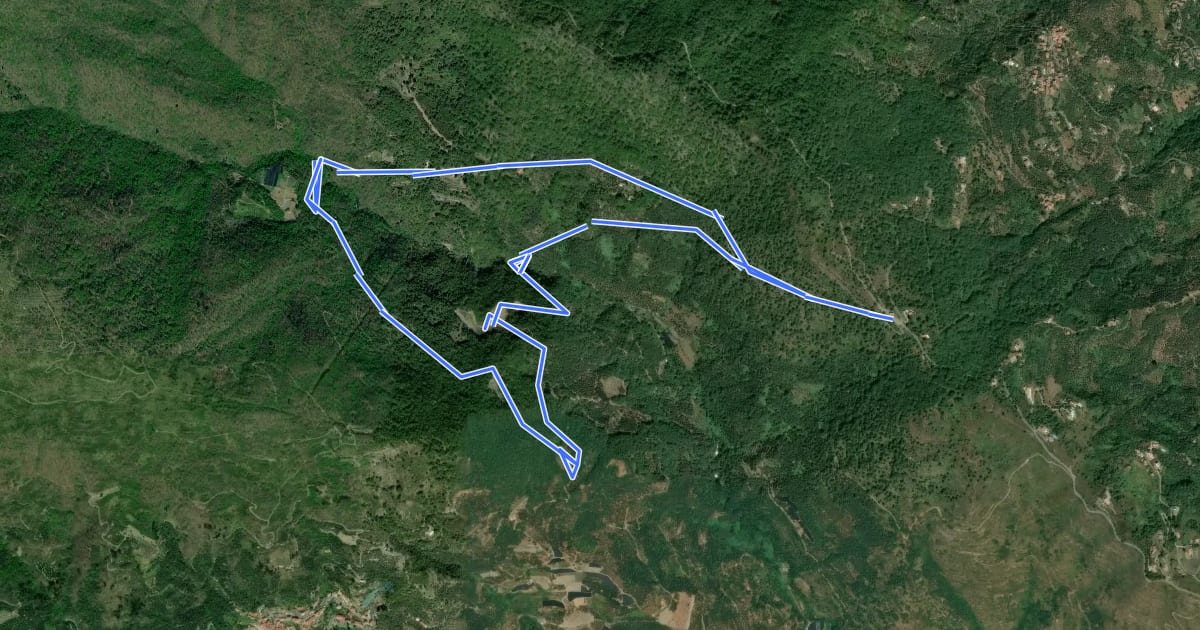 Маршрут Passeggiata dei Ponti на спутниковом снимке