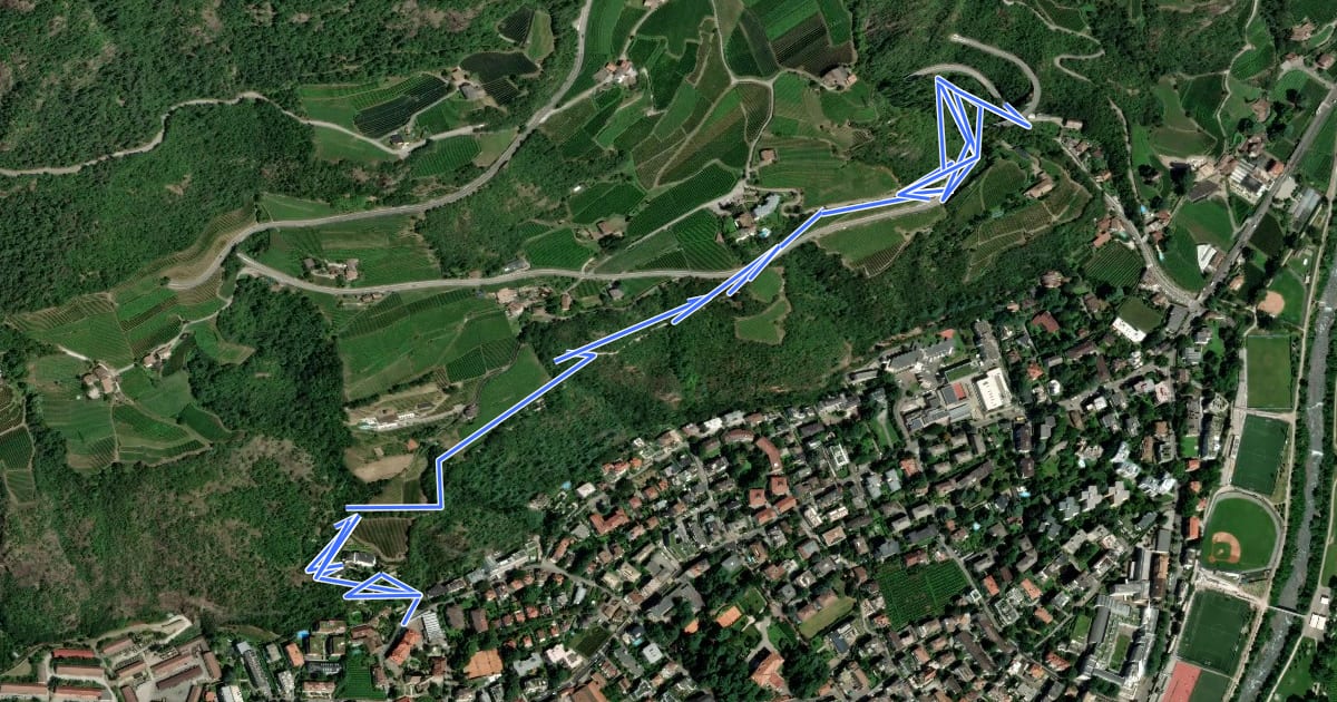 Маршрут Passeggiata del Guncina - Guntschnapromenade на спутниковом снимке