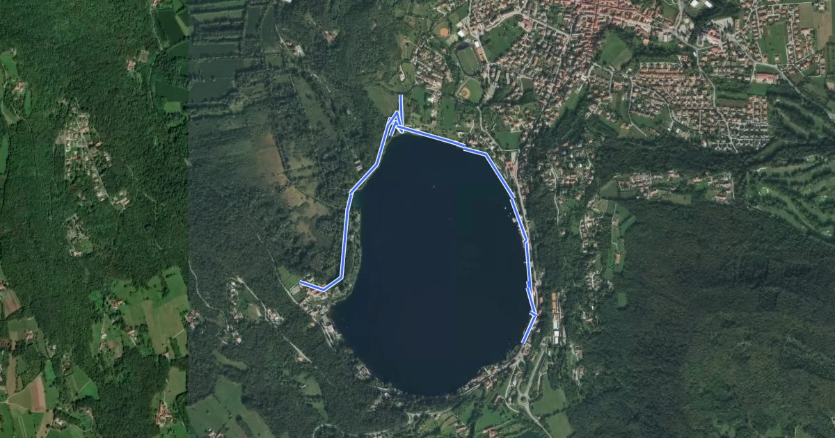 Маршрут Passeggiata - Giro del Lago Grande на спутниковом снимке