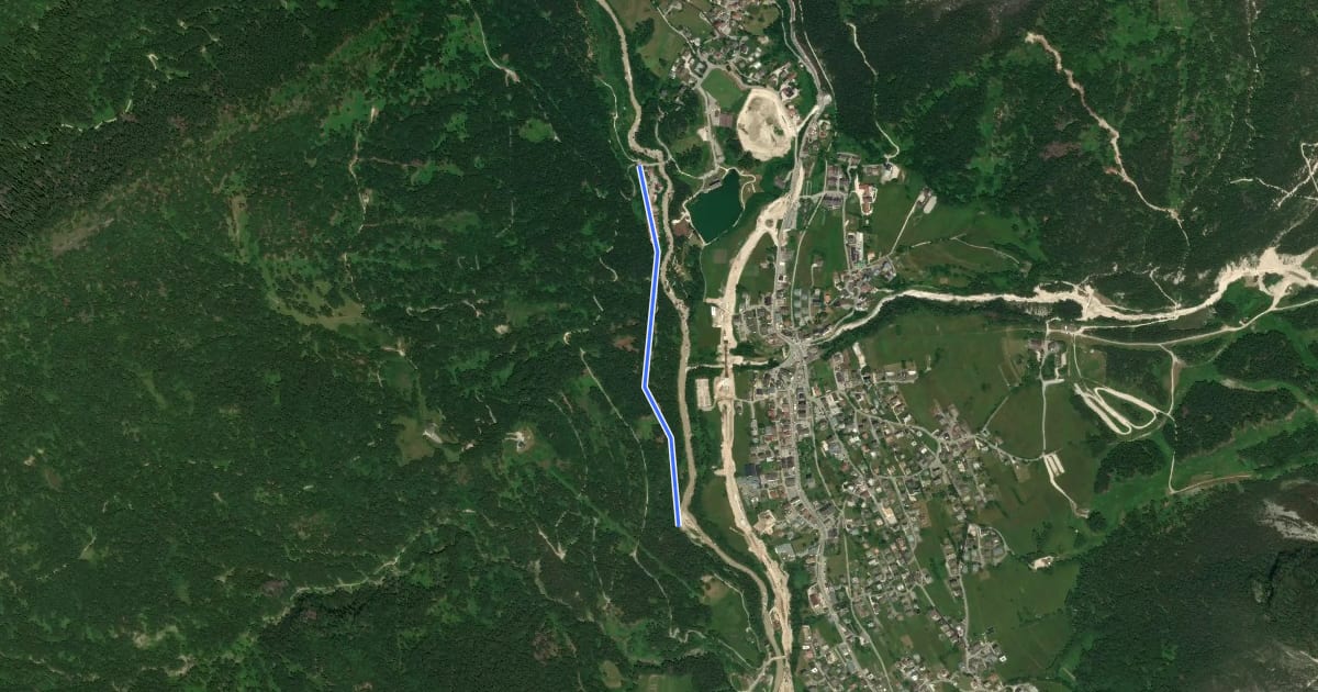 Маршрут Passeggiata Lungoboite на спутниковом снимке