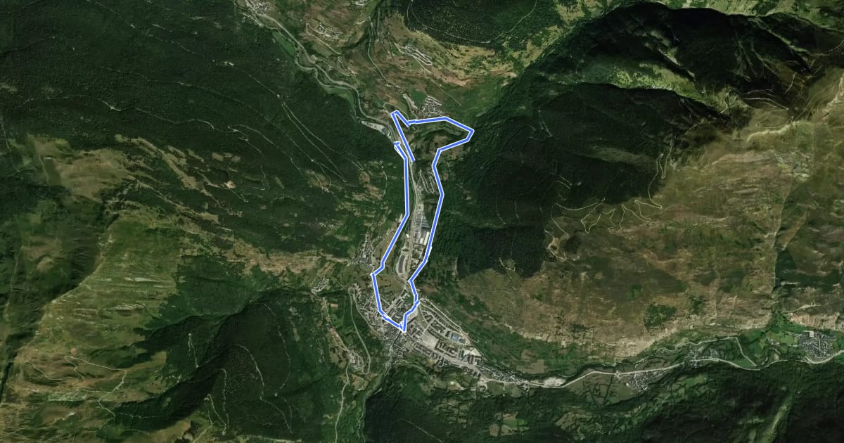 Маршрут Passeig de contrastos per Mijaran на спутниковом снимке