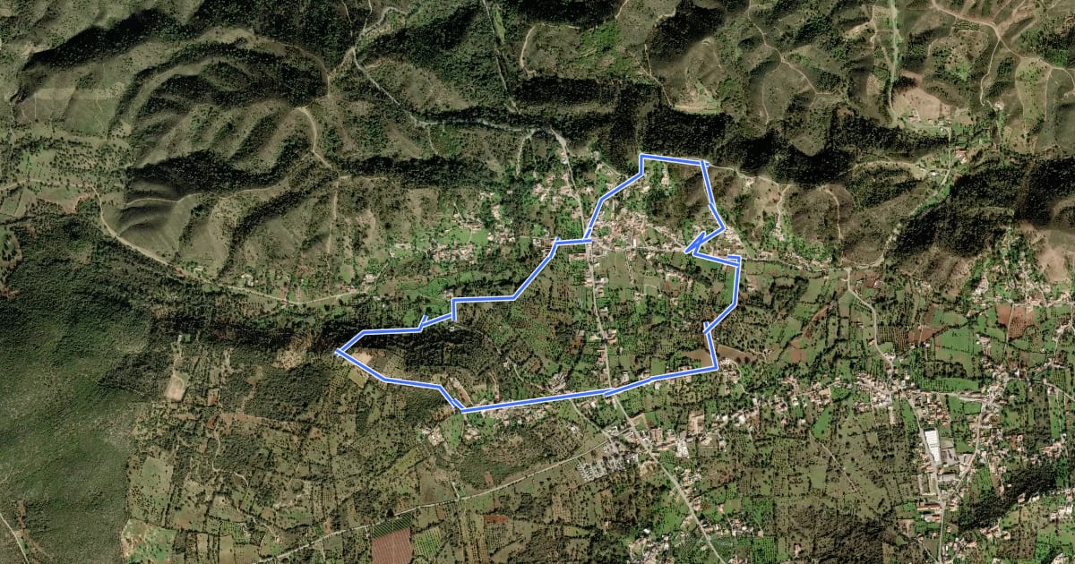 Маршрут Passeio no vale por caminhos de almocreves (Trilho da Alcaria) на спутниковом снимке
