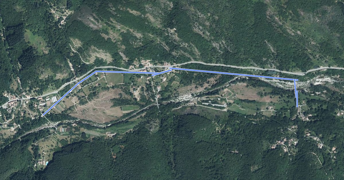 Маршрут Passerelle du Luzet - Pont de Bouix на спутниковом снимке