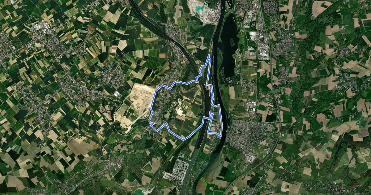 Маршрут Passerelle - gele route на спутниковом снимке