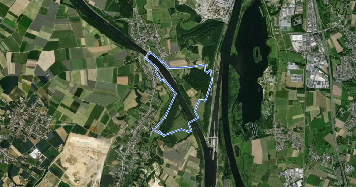 Маршрут Passerelle - groene route на спутниковом снимке