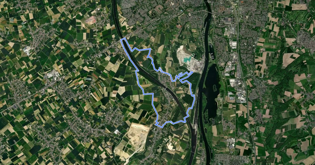 Маршрут Passerelle - rode route на спутниковом снимке