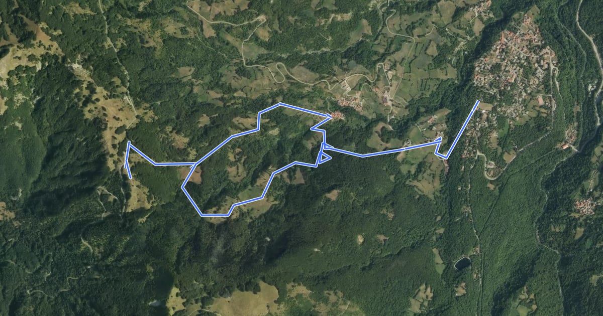 Маршрут Passo del Cirone на спутниковом снимке