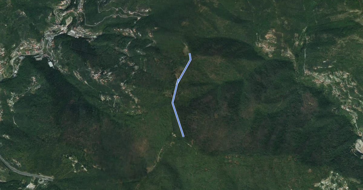 Маршрут Passo del Gallo – Santuario di Caravaggio на спутниковом снимке