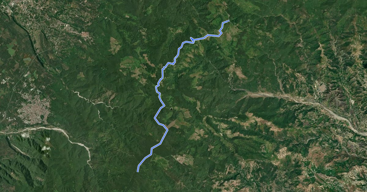 Маршрут Passo del Mercante Passo della Limina на спутниковом снимке