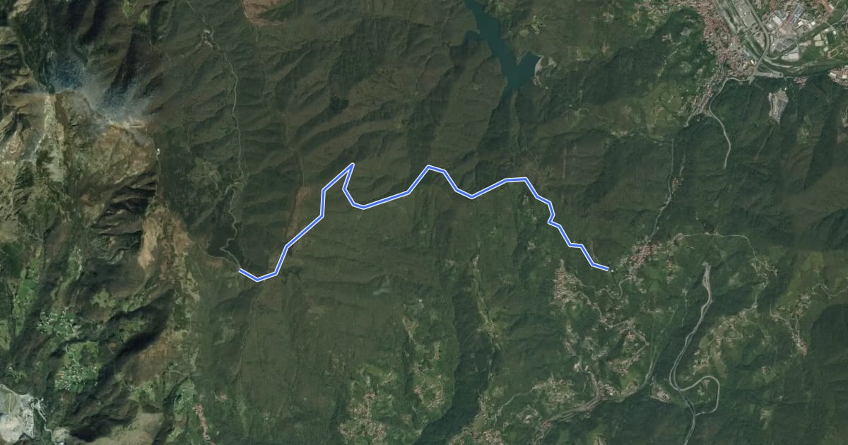 Маршрут Passo della Bocchetta - Passo dei Giovi на спутниковом снимке