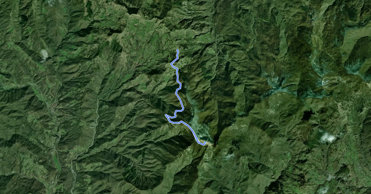 Маршрут Passo della Cappelletta – Monte Chiappa – Monte Gottero (Bivio AVML) на спутниковом снимке