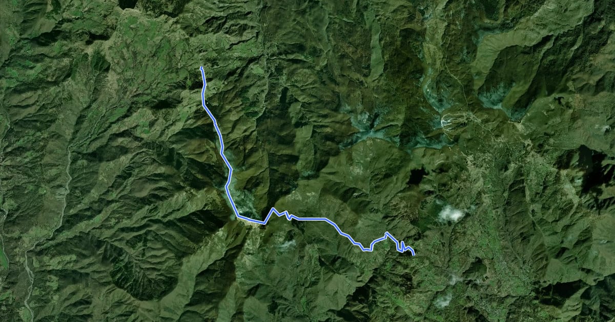 Маршрут Passo della Cappelletta - Passo Calzavitello на спутниковом снимке