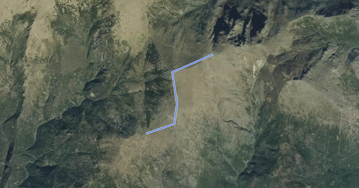 Маршрут Passo della Gavetta - Passo dei Tardia на спутниковом снимке