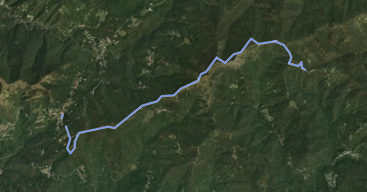 Маршрут Passo della Scoffera - Sella della Giassina на спутниковом снимке