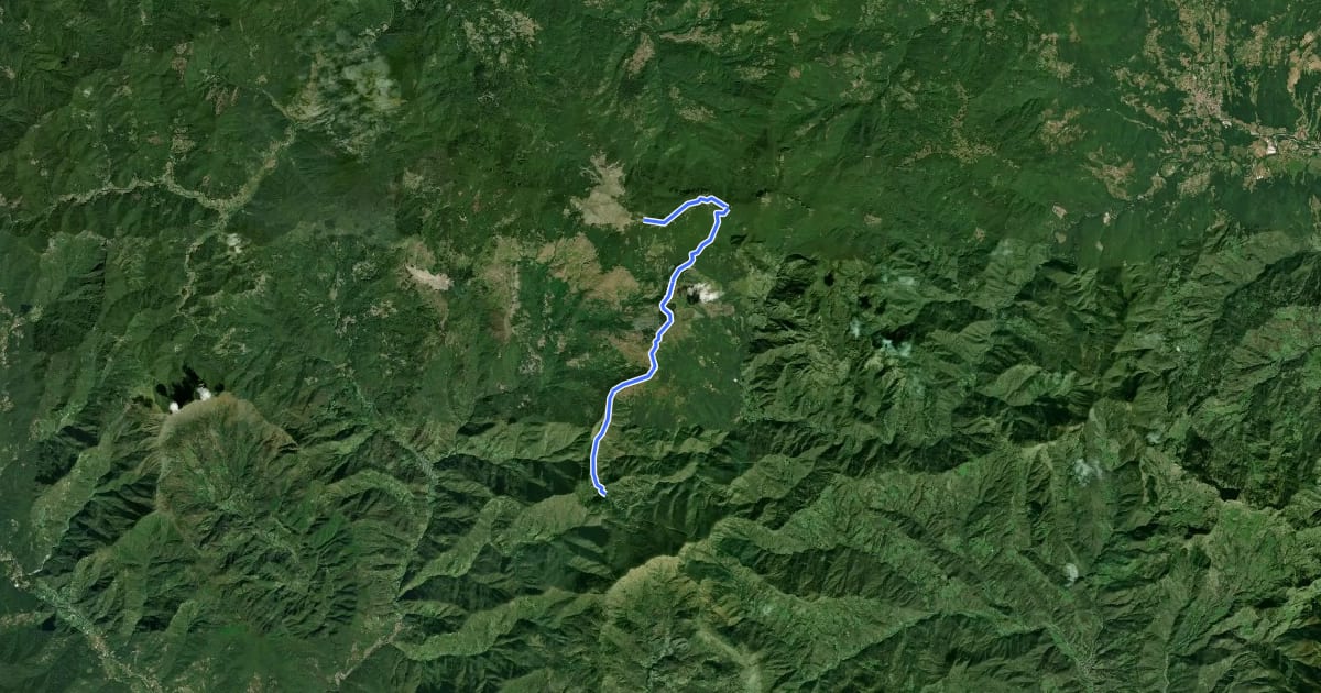 Маршрут Passo della Spingarda – Passo del Bocco на спутниковом снимке