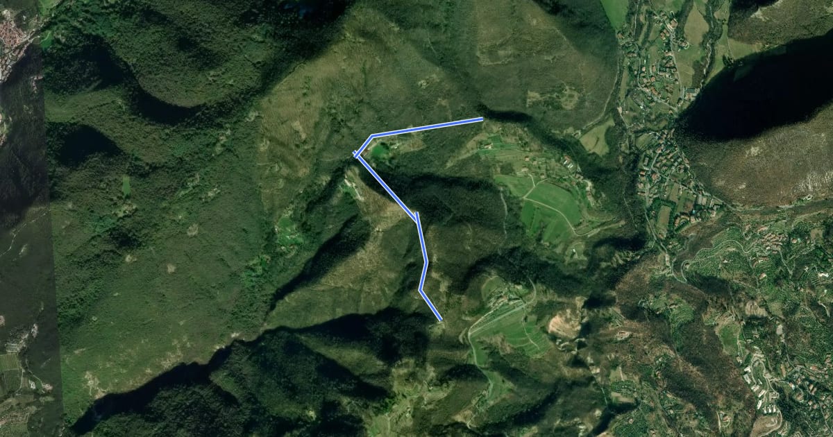 Маршрут Passo della Stacca, Bagnolo на спутниковом снимке