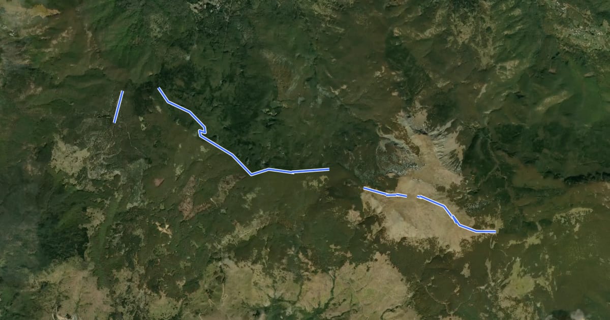 Маршрут Passo delle Lame – Passo della Spingarda на спутниковом снимке