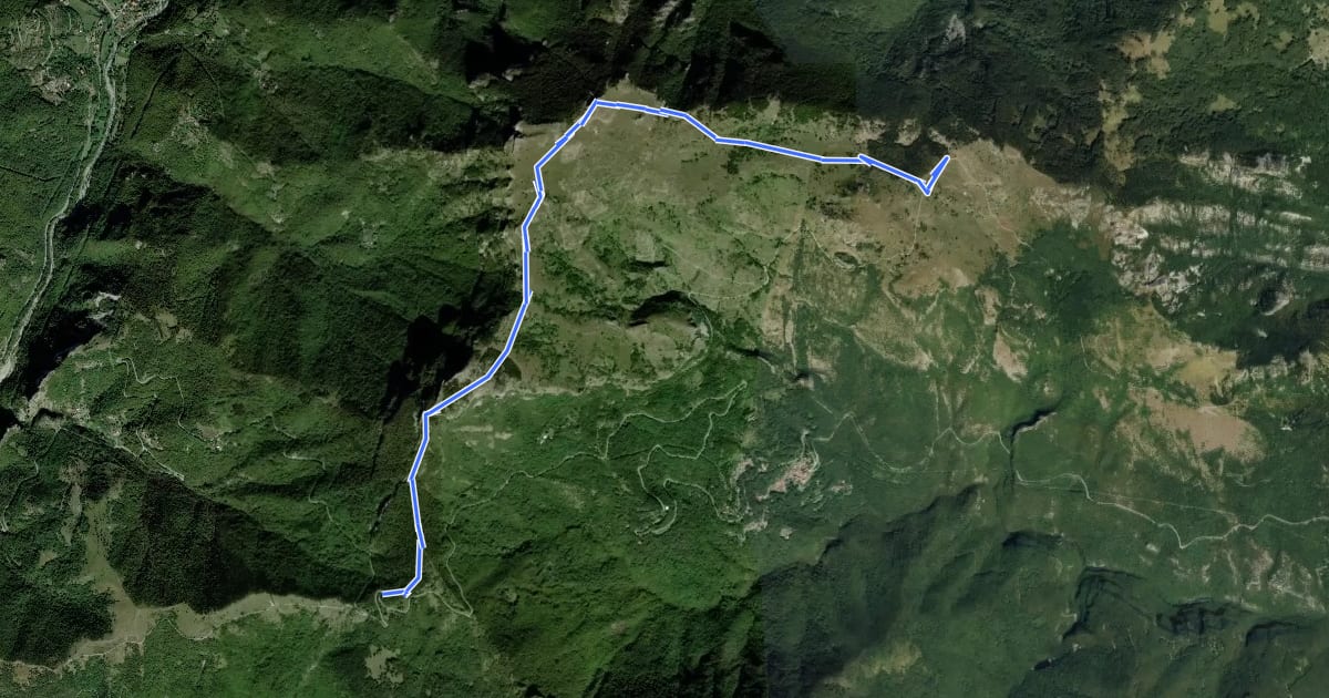 Маршрут Passo di Prale - Colle San Bartolomeo на спутниковом снимке