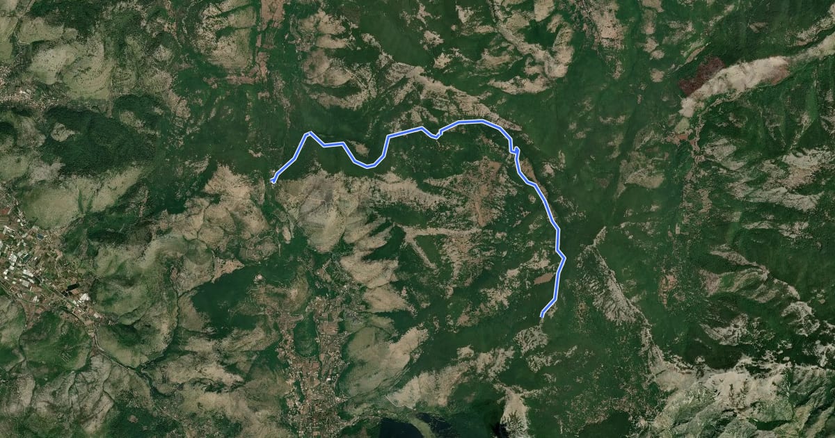 Маршрут Passo San Nicola-Monte Viola на спутниковом снимке