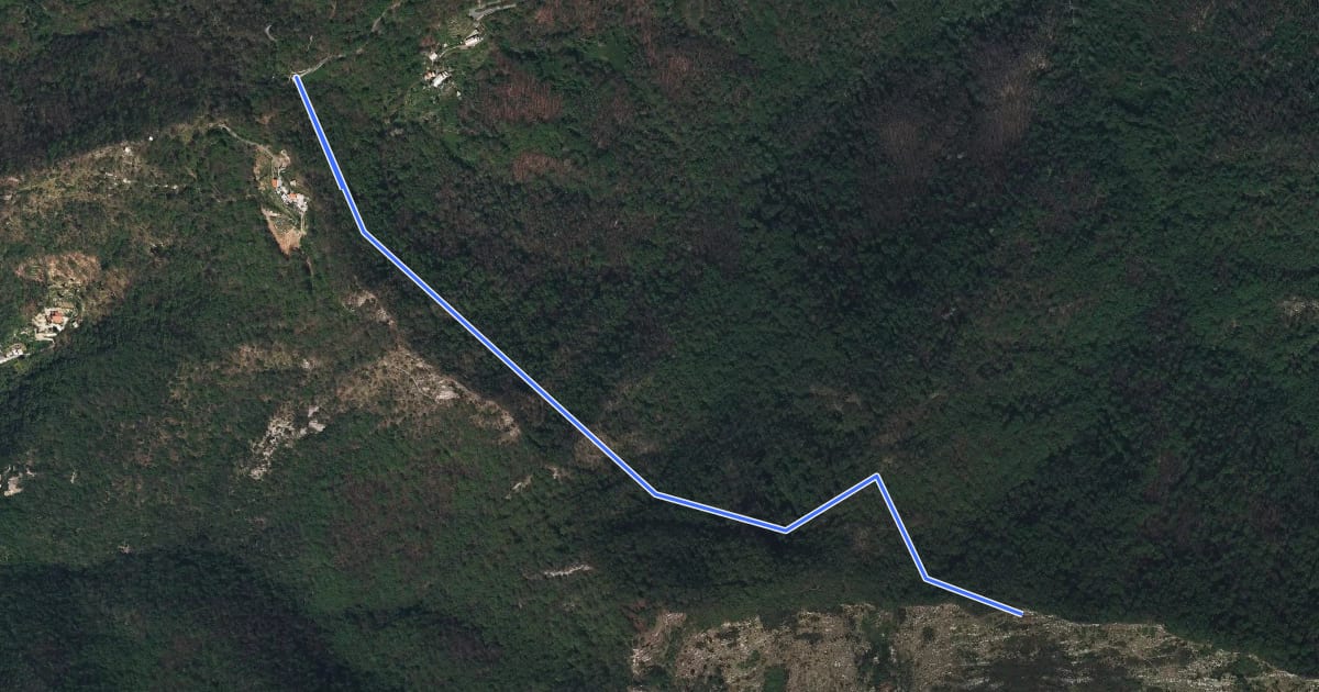 Маршрут Passo Spinarola - Passo Serra на спутниковом снимке