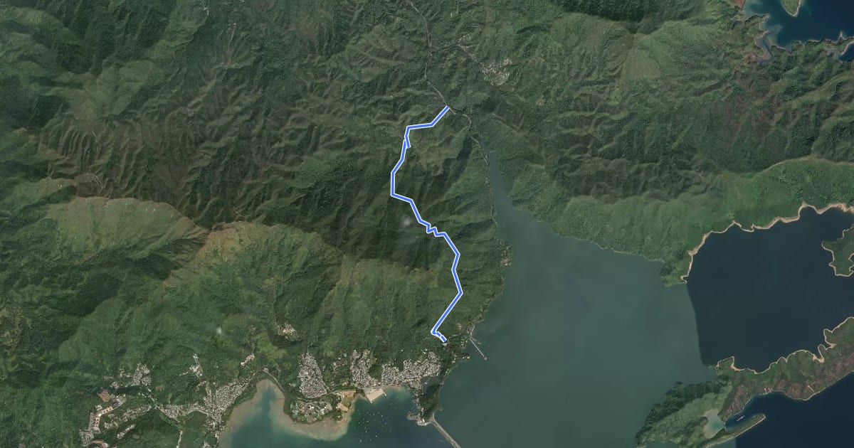 Маршрут 八仙嶺自然教育徑 Pat Sin Leng Nature Trail на спутниковом снимке
