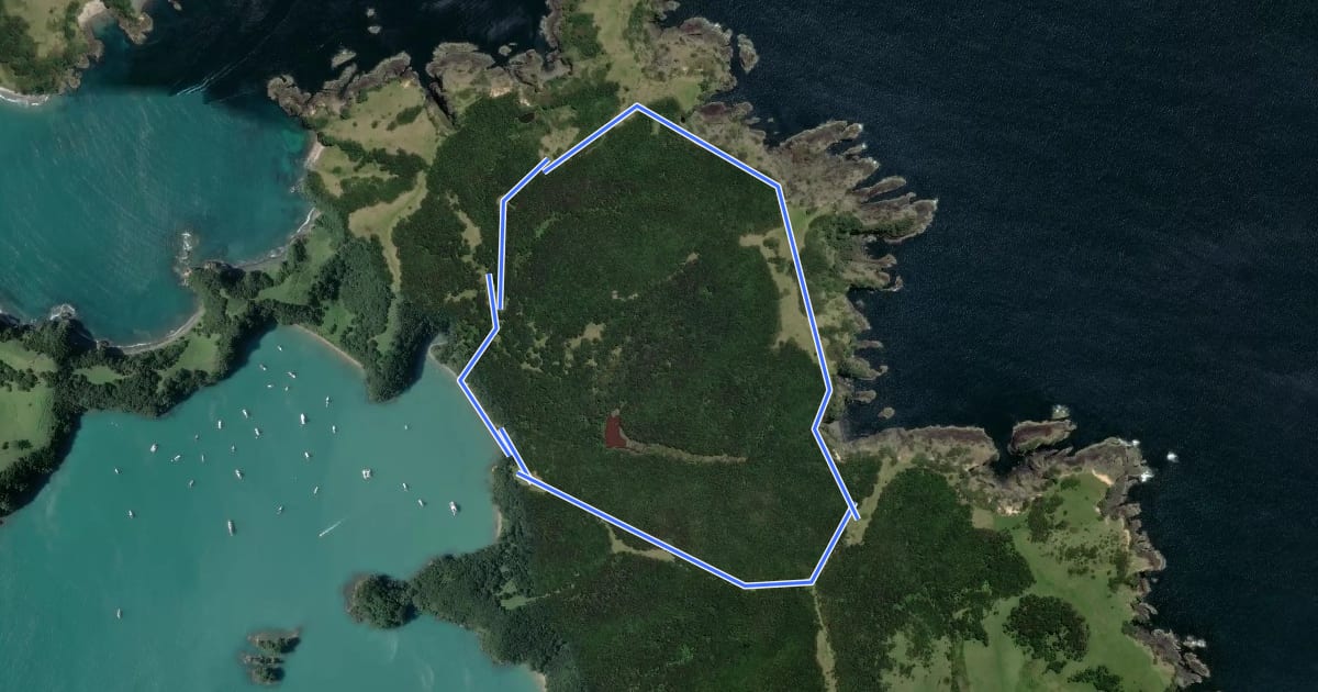 Маршрут Pateke Loop на спутниковом снимке
