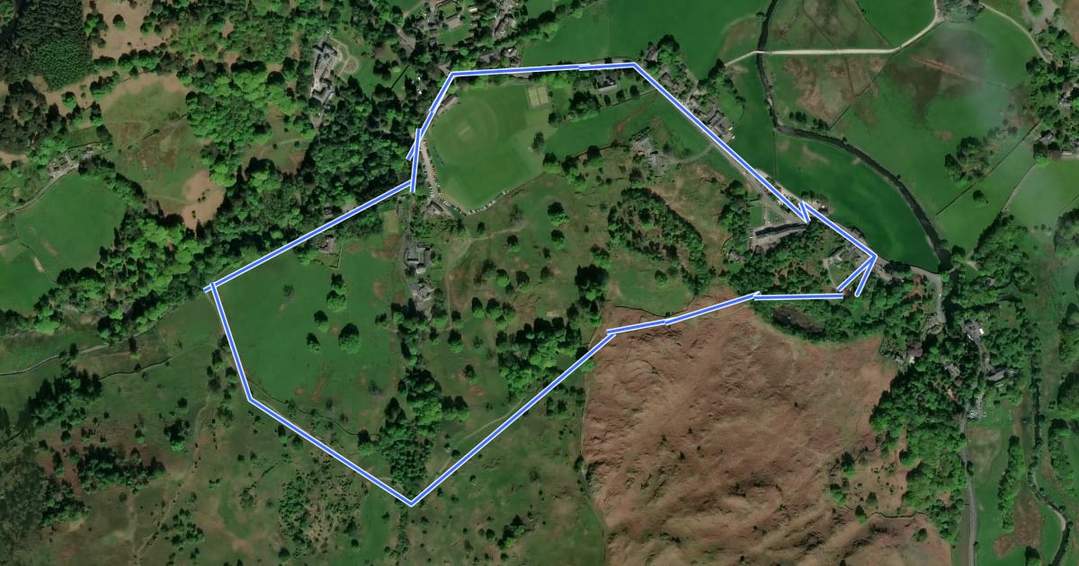 Маршрут Patterdale and Glenamara Park Trail, Ullswater Valley на спутниковом снимке