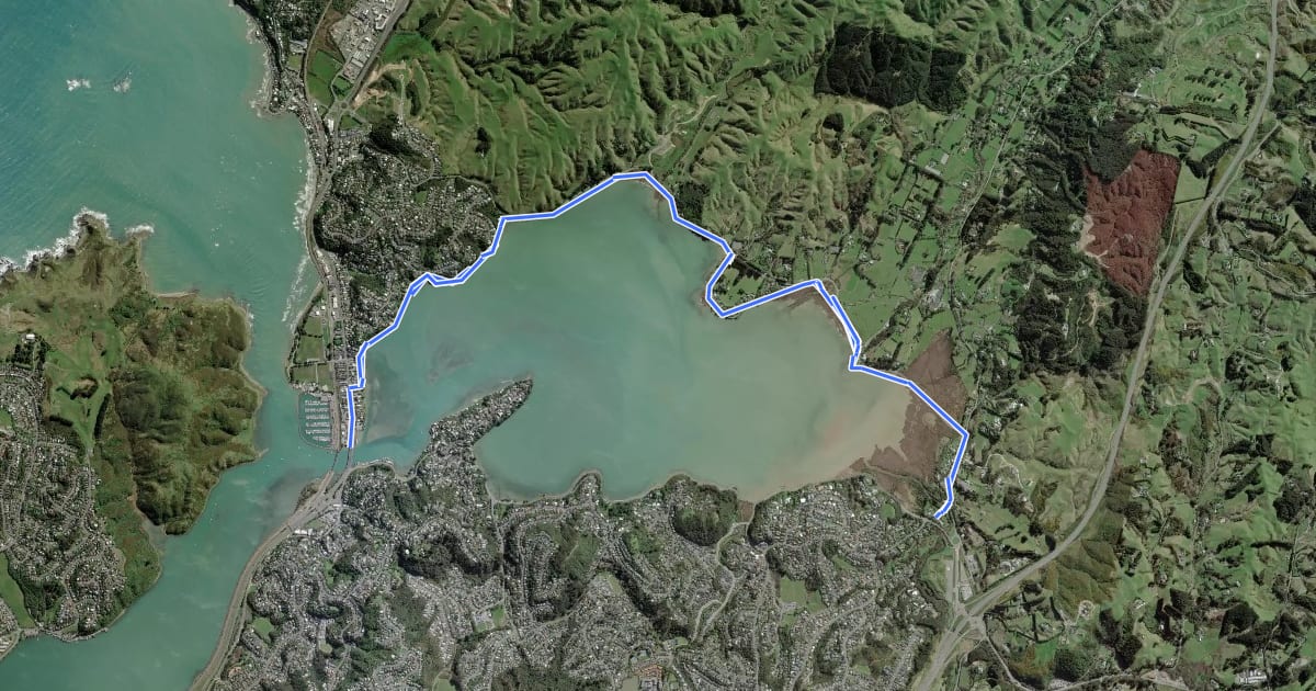 Маршрут Pauatahanui Harbour circuit - b) Pauatahanui to Paremata Bridge на спутниковом снимке