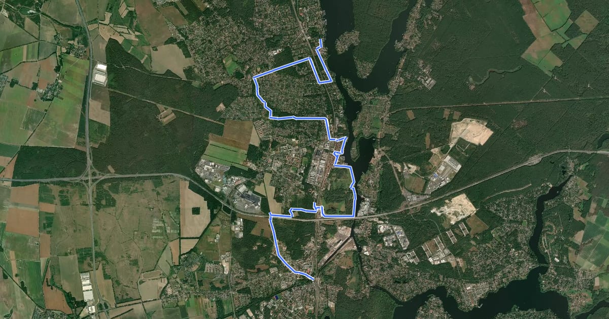 Маршрут Paul-Gerhardt-Weg Etappe 4 на спутниковом снимке