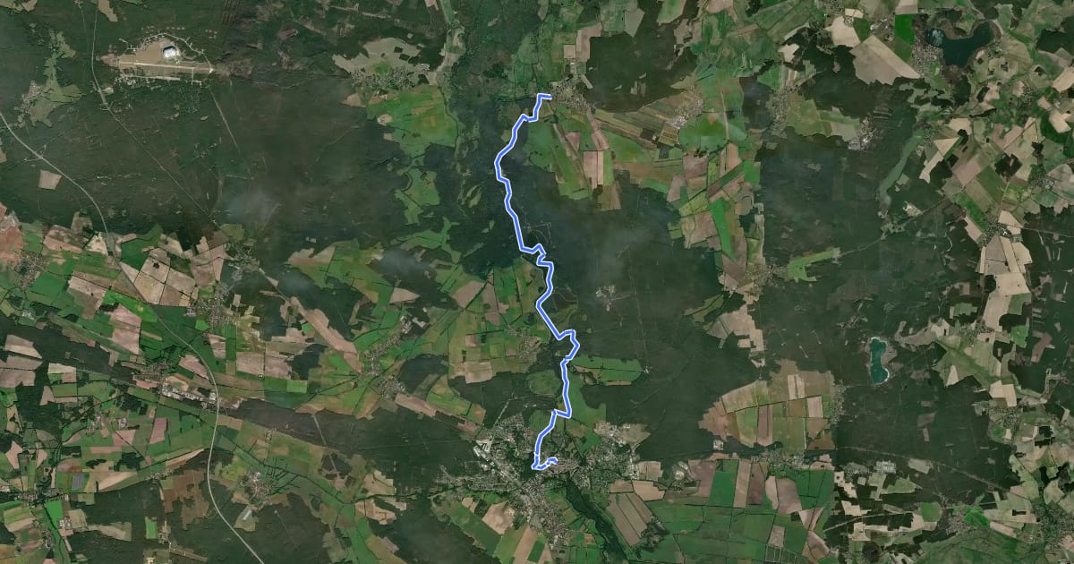 Маршрут Paul-Gerhardt-Weg Etappe 9 на спутниковом снимке