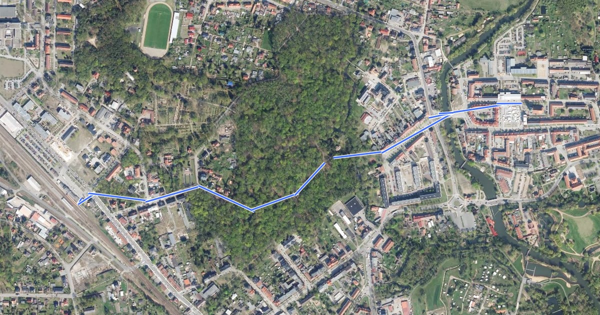 Маршрут Paul-Gerhardt-Weg Zubringerweg на спутниковом снимке