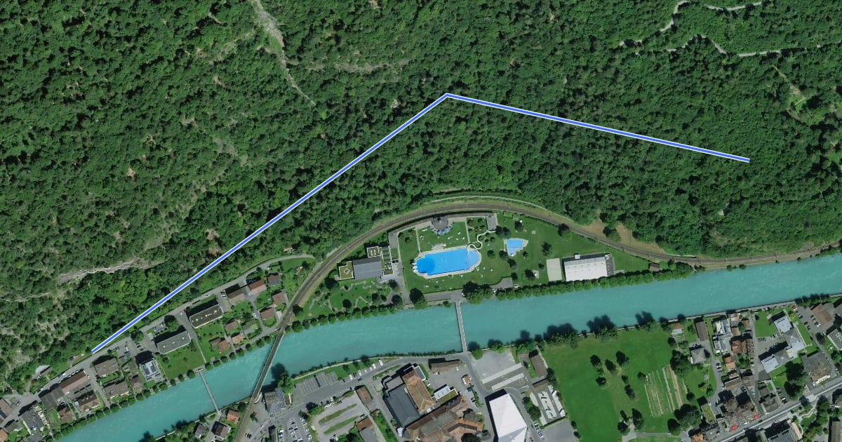 Маршрут Pavillon trail на спутниковом снимке