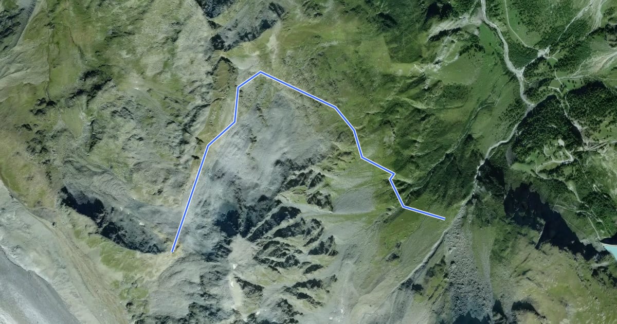 Маршрут Pazagnou-Col des Otanes на спутниковом снимке