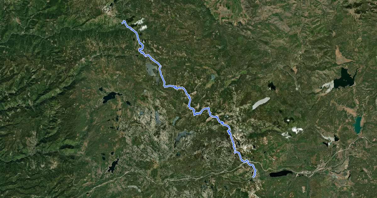 Маршрут PCT - California Section L на спутниковом снимке