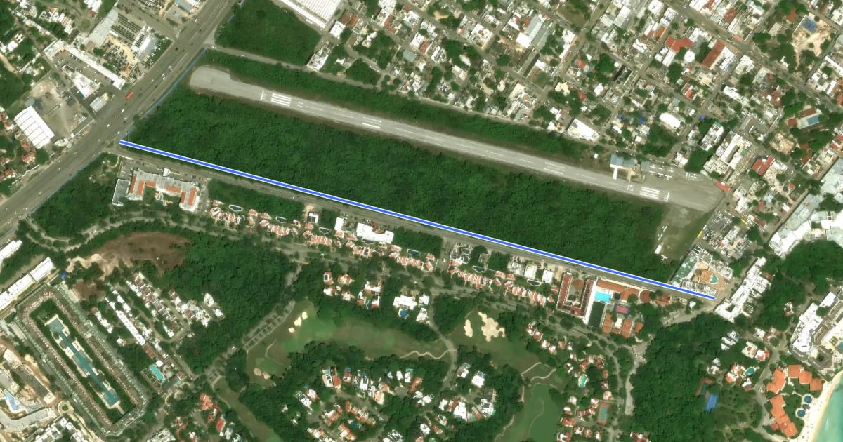 Маршрут PDC - Ciclovía - Paseo Coba на спутниковом снимке