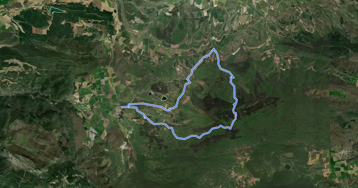 Маршрут Peñacerrada-Urizaharra - Las Rasas на спутниковом снимке