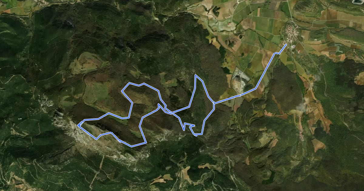 Маршрут Peñacerrada-Urizaharra - Toloño на спутниковом снимке