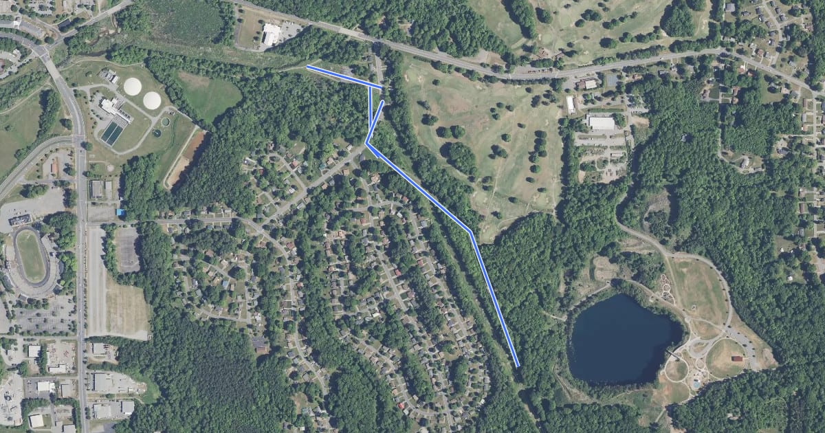 Маршрут Peachtree Greenway на спутниковом снимке