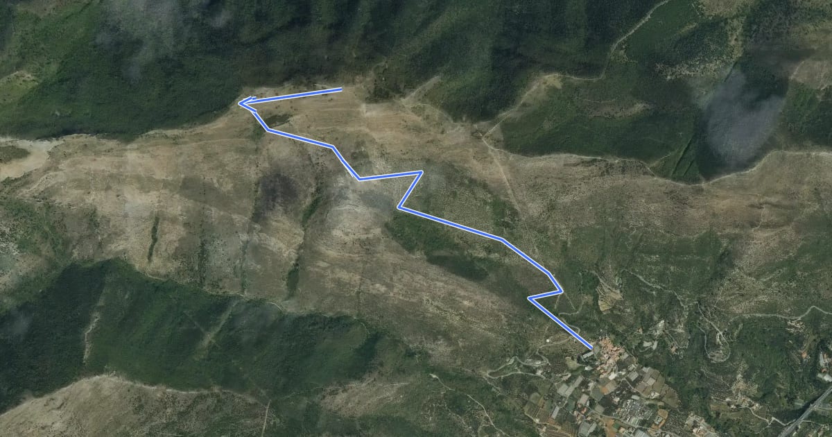 Маршрут Peagna - Monte Acuto на спутниковом снимке