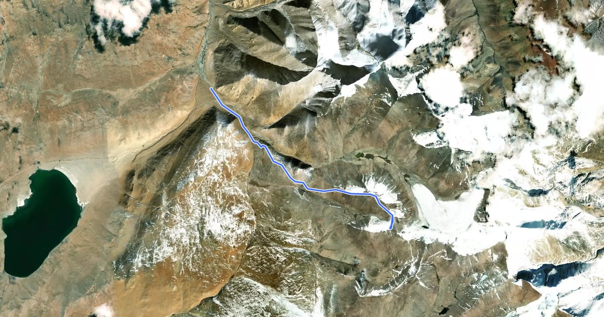 Маршрут Peak 6270 and Peak 6250 на спутниковом снимке