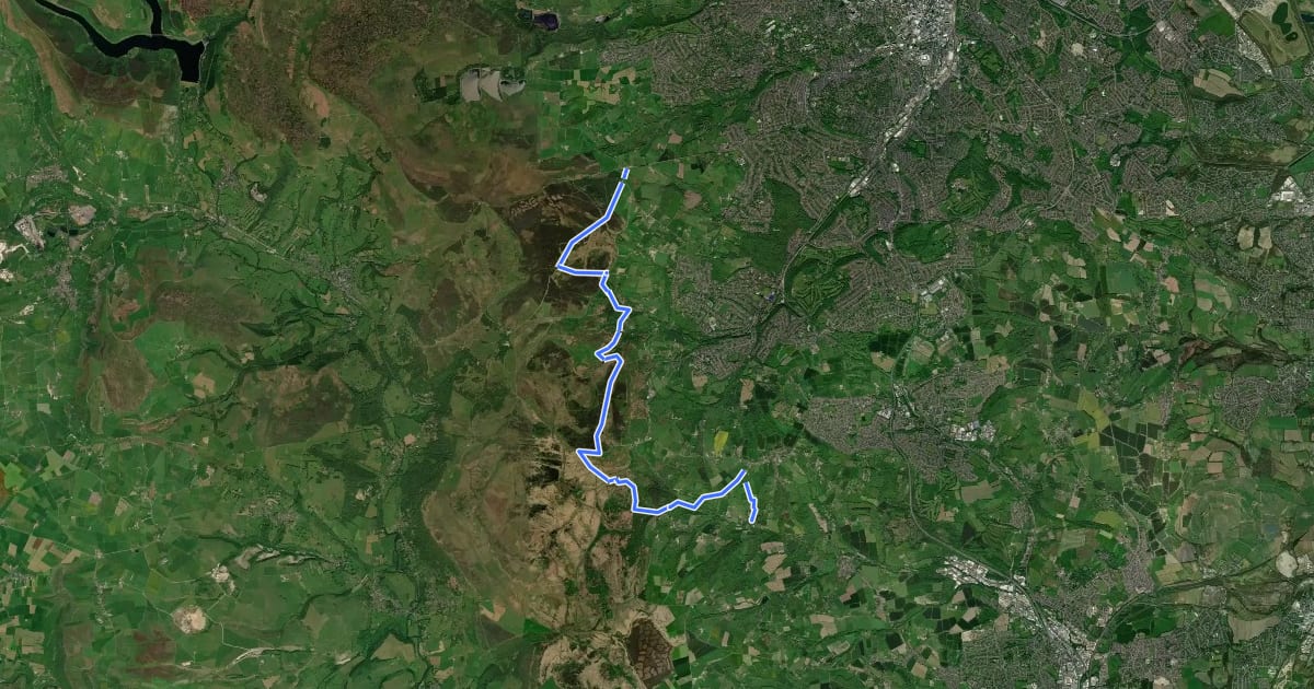 Маршрут Peak District Boundary Walk Stage 10 на спутниковом снимке